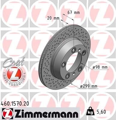 Brake Disc COAT Z 460.1570.20