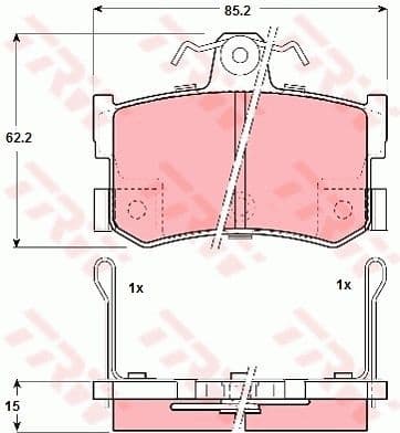 Brake Pad Set, disc brake GDB1169