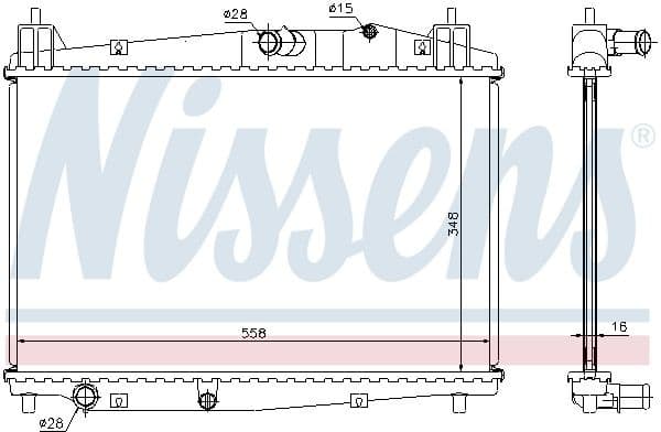 Radiator, engine cooling 68506