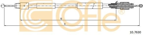 Cable Pull, parking brake 10.7630