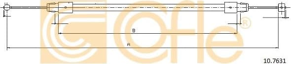 Cable Pull, parking brake 10.7631