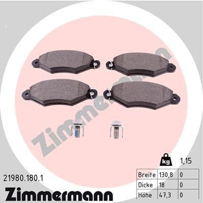 Brake Pad Set, disc brake 21980.180.1