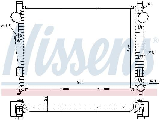 Radiator, engine cooling 62771A