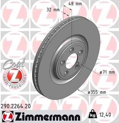 Brake Disc COAT Z 290.2264.20