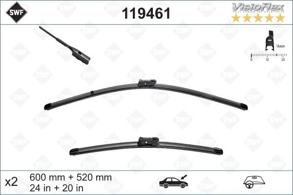 Wiper Blade DAS ORIGINAL SET 119461