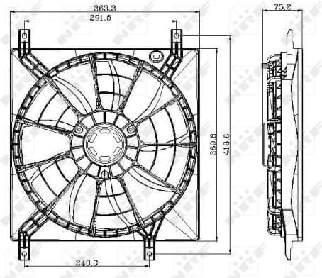 Fan, engine cooling 47257