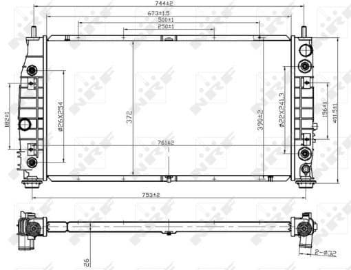 Radiator, engine cooling EASY FIT 53954