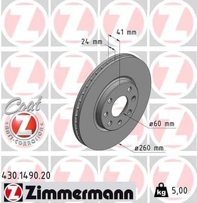 Brake Disc COAT Z 430.1490.20