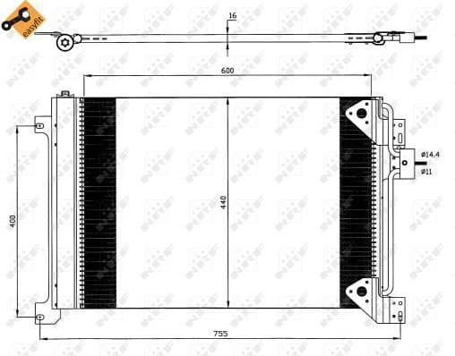 Condenser, air conditioning EASY FIT 35625