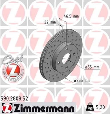 Brake Disc SPORT BRAKE DISC Z 590.2808.52