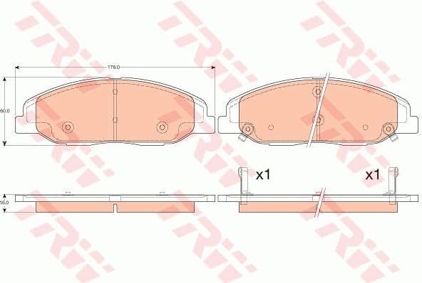 Brake Pad Set, disc brake GDB4457