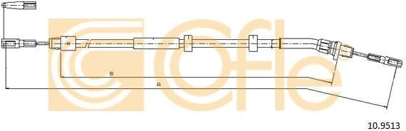 Cable Pull, parking brake 10.9513