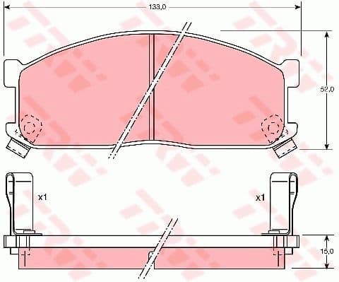 Brake Pad Set, disc brake GDB737