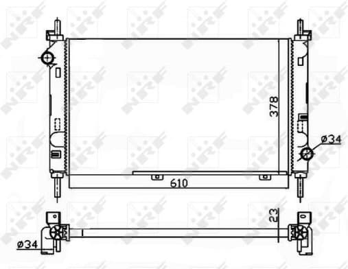 Radiator, engine cooling Economy Class 509528A