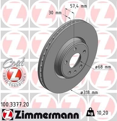 Brake Disc COAT Z 100.3377.20