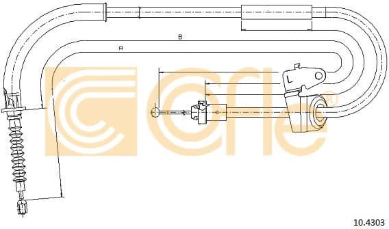 Cable Pull, parking brake 10.4303