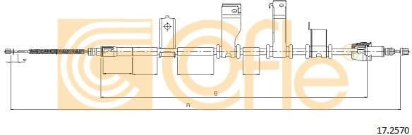 Cable Pull, parking brake 17.2570