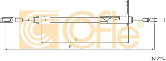 Cable Pull, parking brake 10.9441