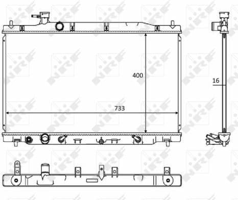 Radiator, engine cooling 58469