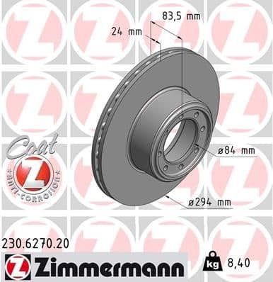 Brake Disc COAT Z 230.6270.20