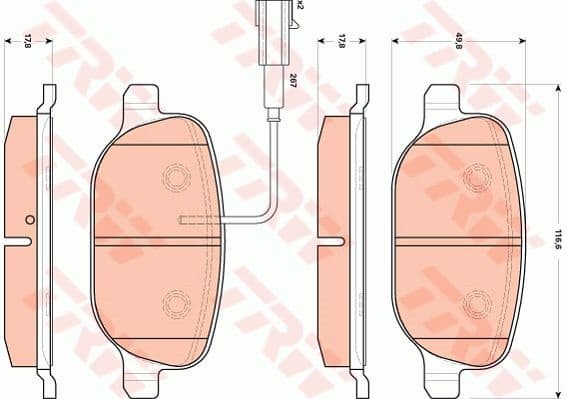 Brake Pad Set, disc brake GDB1851