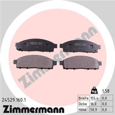 Brake Pad Set, disc brake 24529.160.1