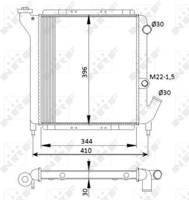 Radiator, engine cooling 54641