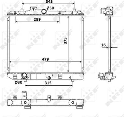 Radiator, engine cooling 53918
