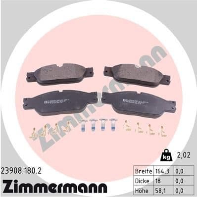 Brake Pad Set, disc brake 23908.180.2