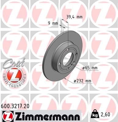Brake Disc COAT Z 600.3217.20