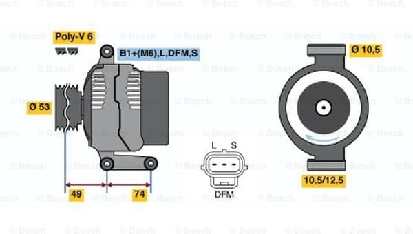 Alternator 0986042790 - image 2