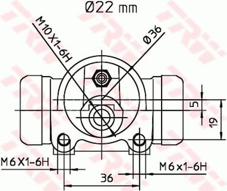 Wheel Brake Cylinder BWH169 - image 2