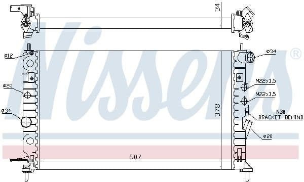 Radiator, engine cooling 63013A