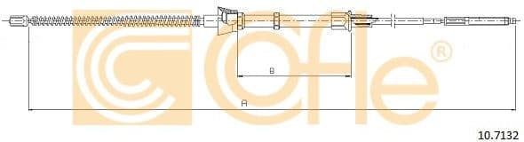 Cable Pull, parking brake 10.7132