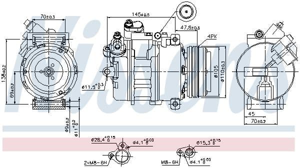Compressor, air conditioning ** FIRST FIT ** 89341