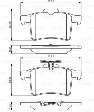 Brake Pad Set, disc brake 0986494480 - image 2