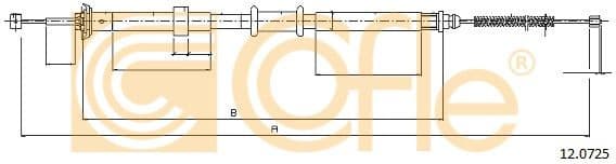 Cable Pull, parking brake 12.0725