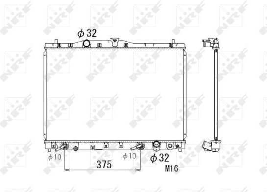 Radiator, engine cooling 53677