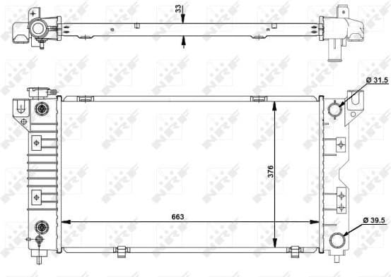 Radiator, engine cooling EASY FIT 50238