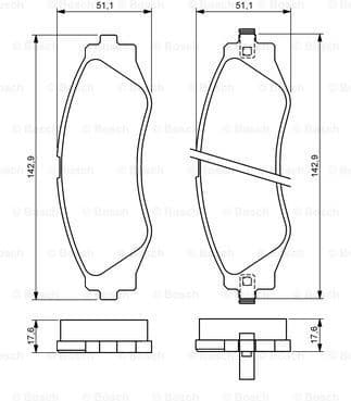 Brake Pad Set, disc brake 0986494173 - image 7