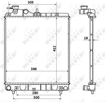 Radiator, engine cooling EASY FIT 58354 - image 2