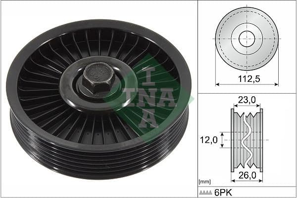 Deflection/Guide Pulley, V-ribbed belt 532059410