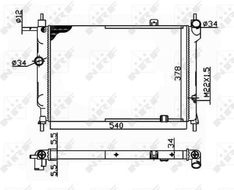Radiator, engine cooling 504647