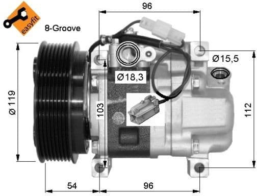 Compressor, air conditioning GENUINE 32688G