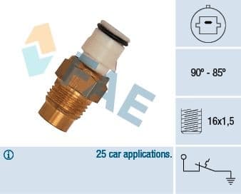 Temperature Switch, radiator fan 36170