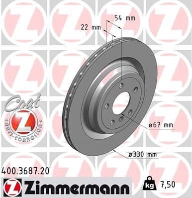 Brake Disc COAT Z 400.3687.20