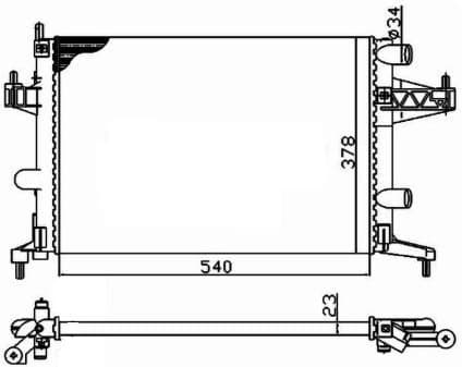 Radiator, engine cooling EASY FIT 509596