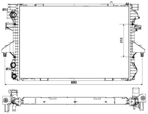 Radiator, engine cooling 53796