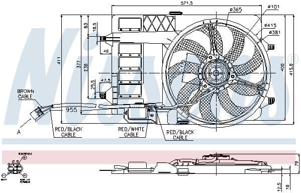 Fan, engine cooling 85125
