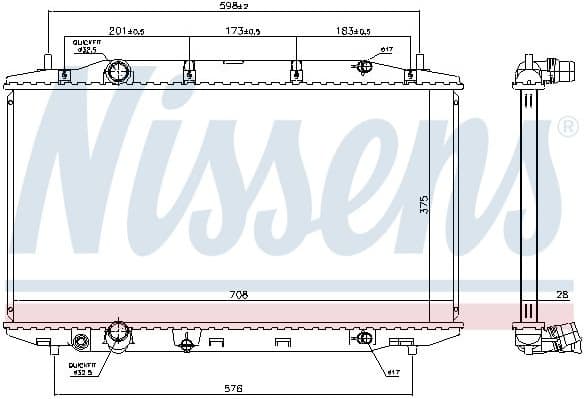 Radiator, engine cooling 681408